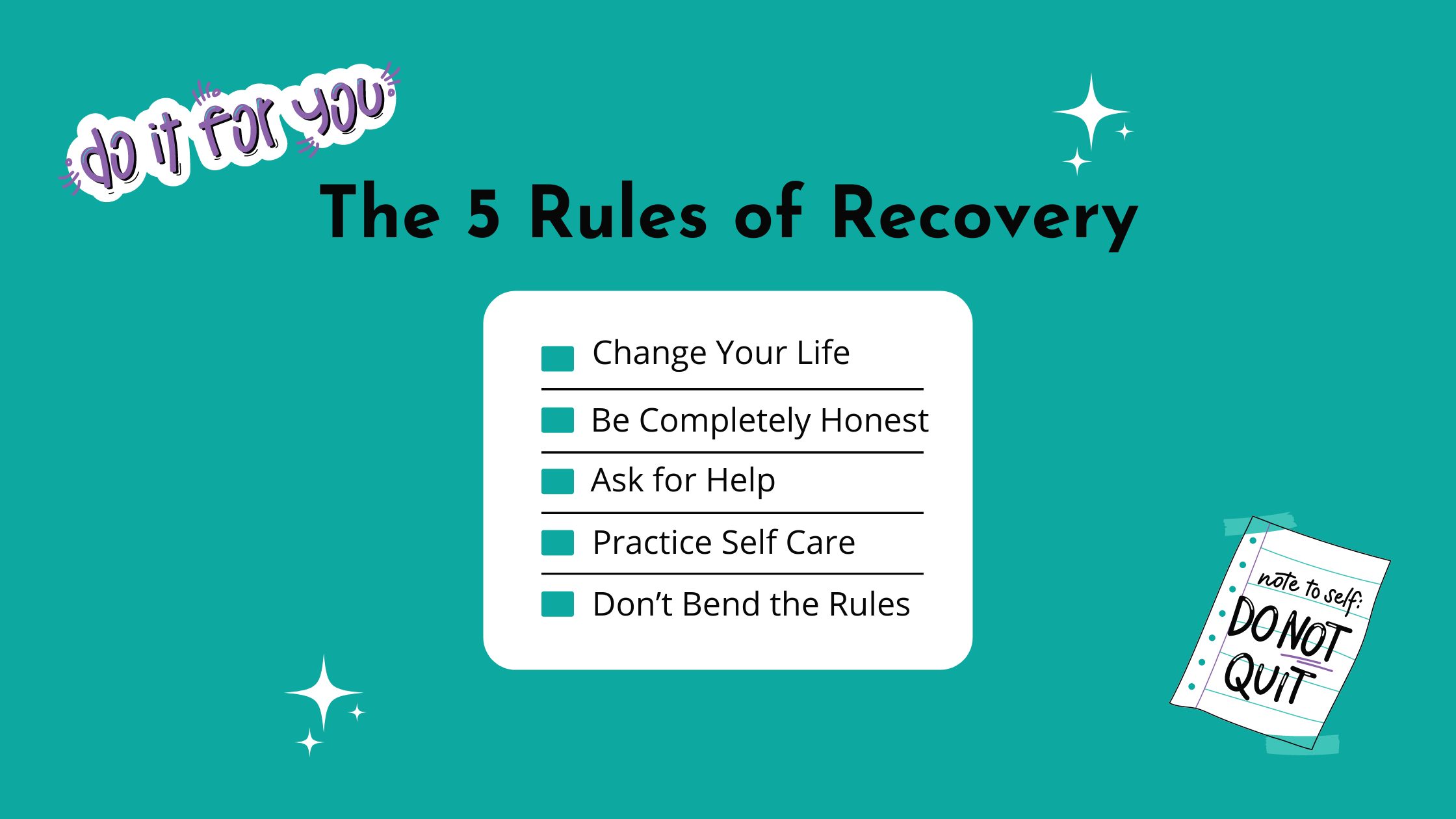 5 Rules of Recovery